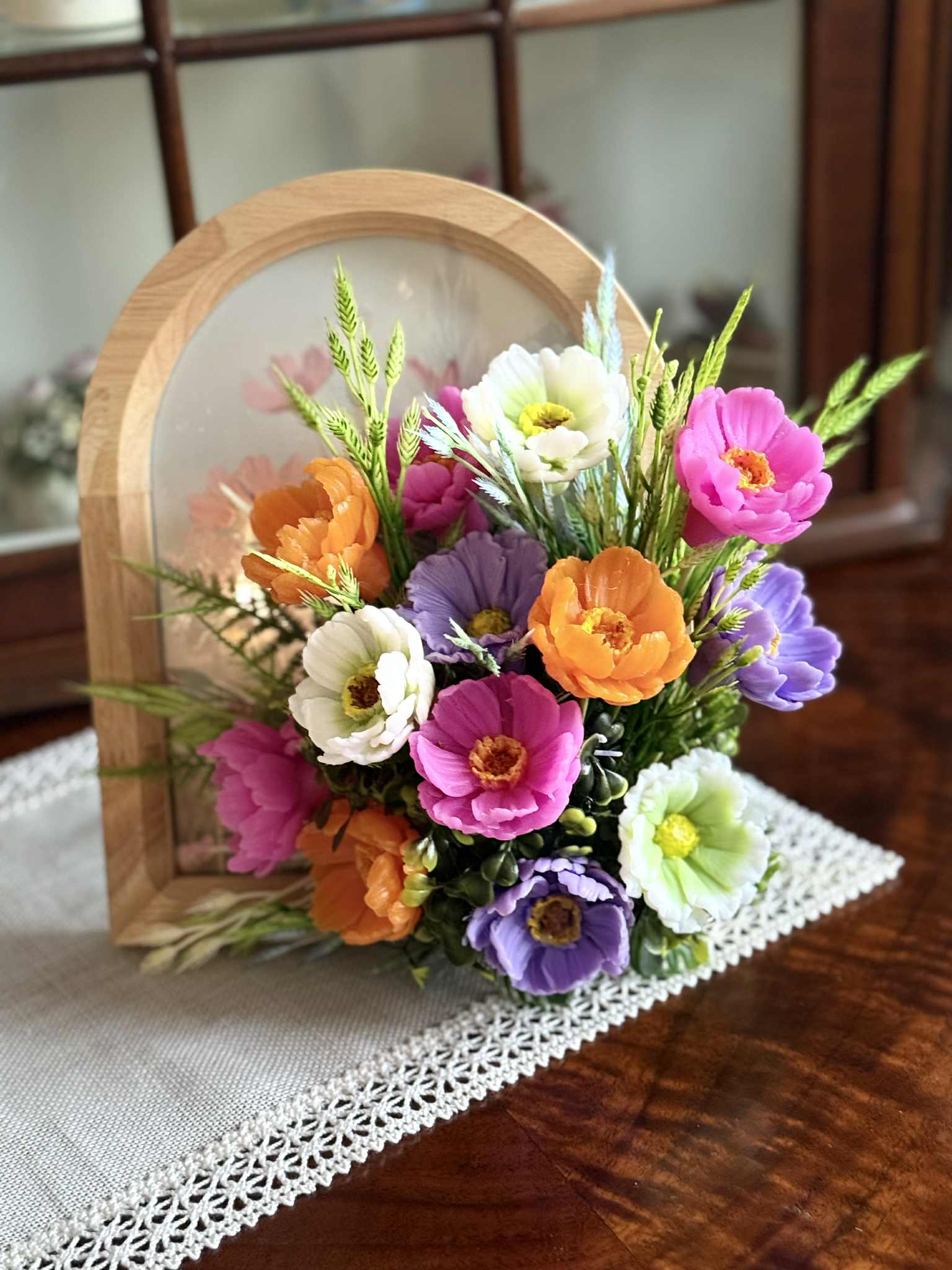 Bukiet kwiatów z bazy mydlanej