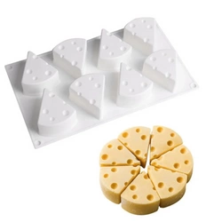 Forma silikonowa SER TRÓJKĄCIK 8 szt. do mydełł i świec GH-FS146