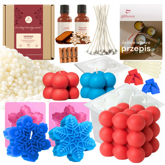 Zestaw świąteczny do robienia świec na prezent DIY