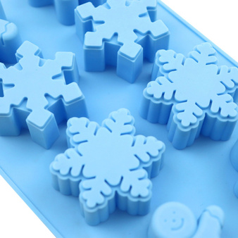 Foremka silikonowa do mydła wosku CHRISTMAS płatki śniegu 8 szt. GH-FS215 świąteczna