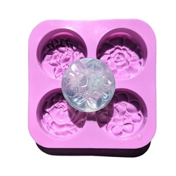 Forma foremka silikonowa do mydła KWIATKI kwiaty 4 sztuki GH-FS100