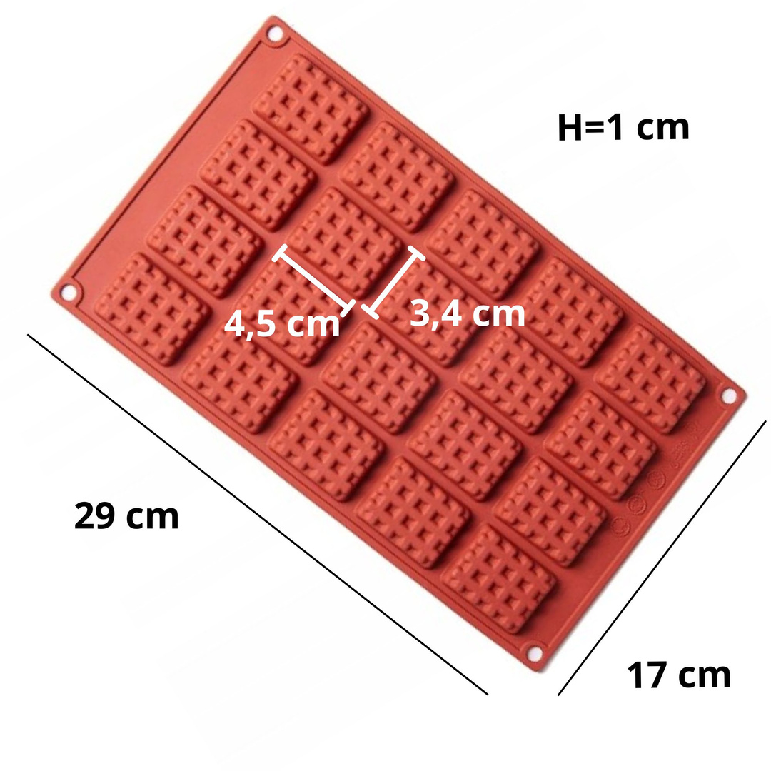 Forma silikonowa na wosk zapachowy do kominka mini wafle GH-FS40