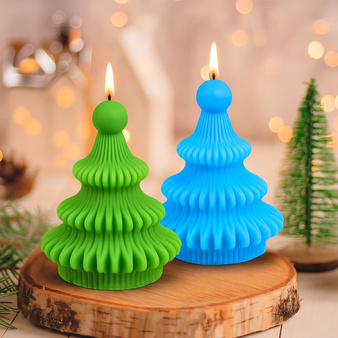 Forma silikonowa do świec i mydełek CHOINKA ORIGAMI 2 WARSTWOWA 1 szt. GH-FS263