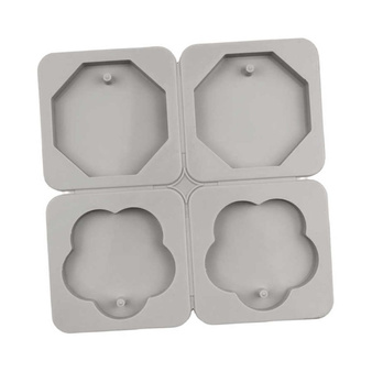 Forma zawieszka foremka silikonowa do zawieszek i mydełek Hexagon Kwiat 4 szt. GH-FS285 