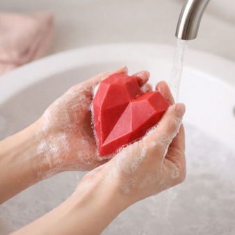 Zestaw do robienia mydła SERCA NA WALENTYNKI prezent dla par i zakochanych XXL