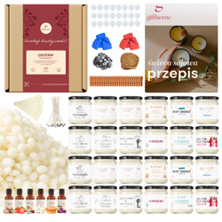 Zestaw do robienia świec na prezent BABY SHOWER wesele podziękowanie 24x40ml