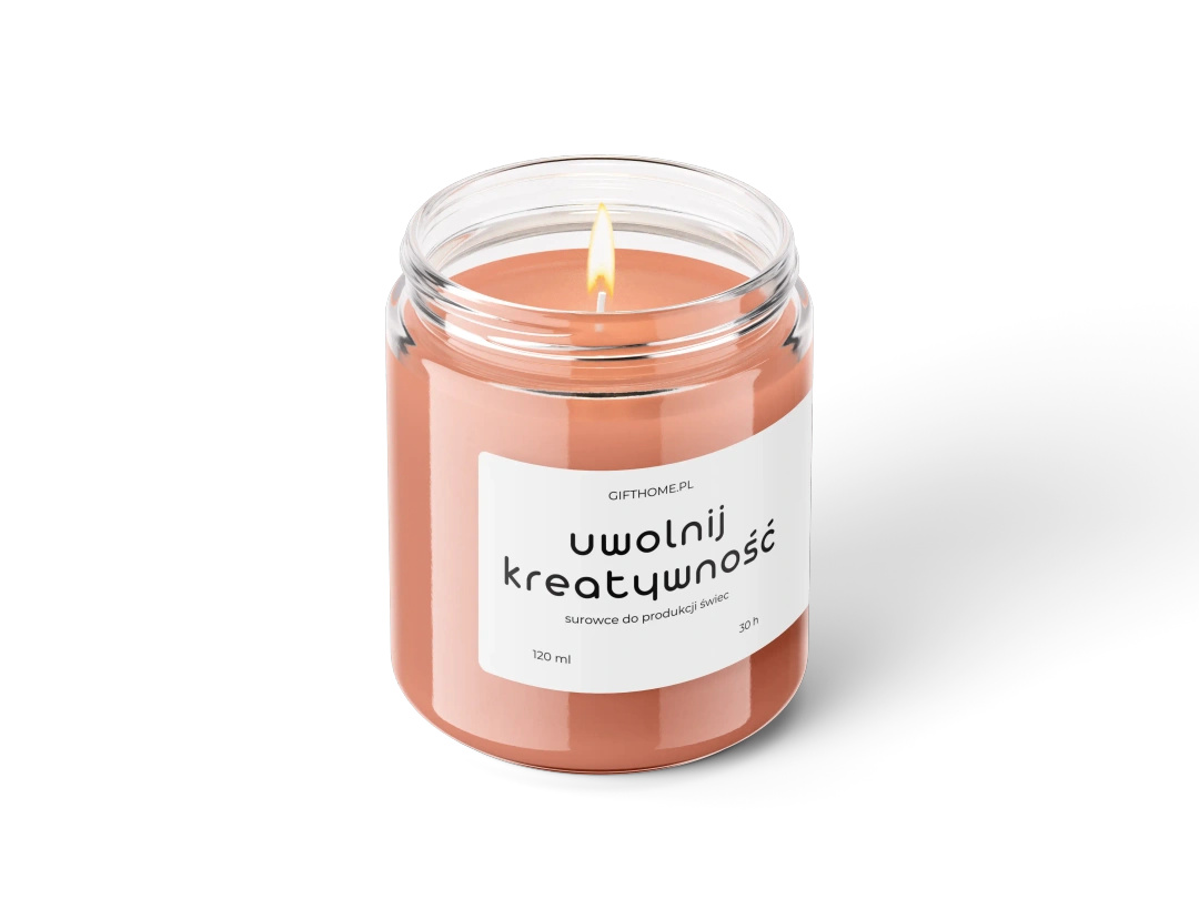 Słoik szklany bezbarwny pojemnik do zalewu świec 120 ml z białą nakrętką