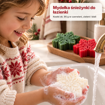 Zestaw XXL do robienia świątecznych mydełek i świec, śnieżynki