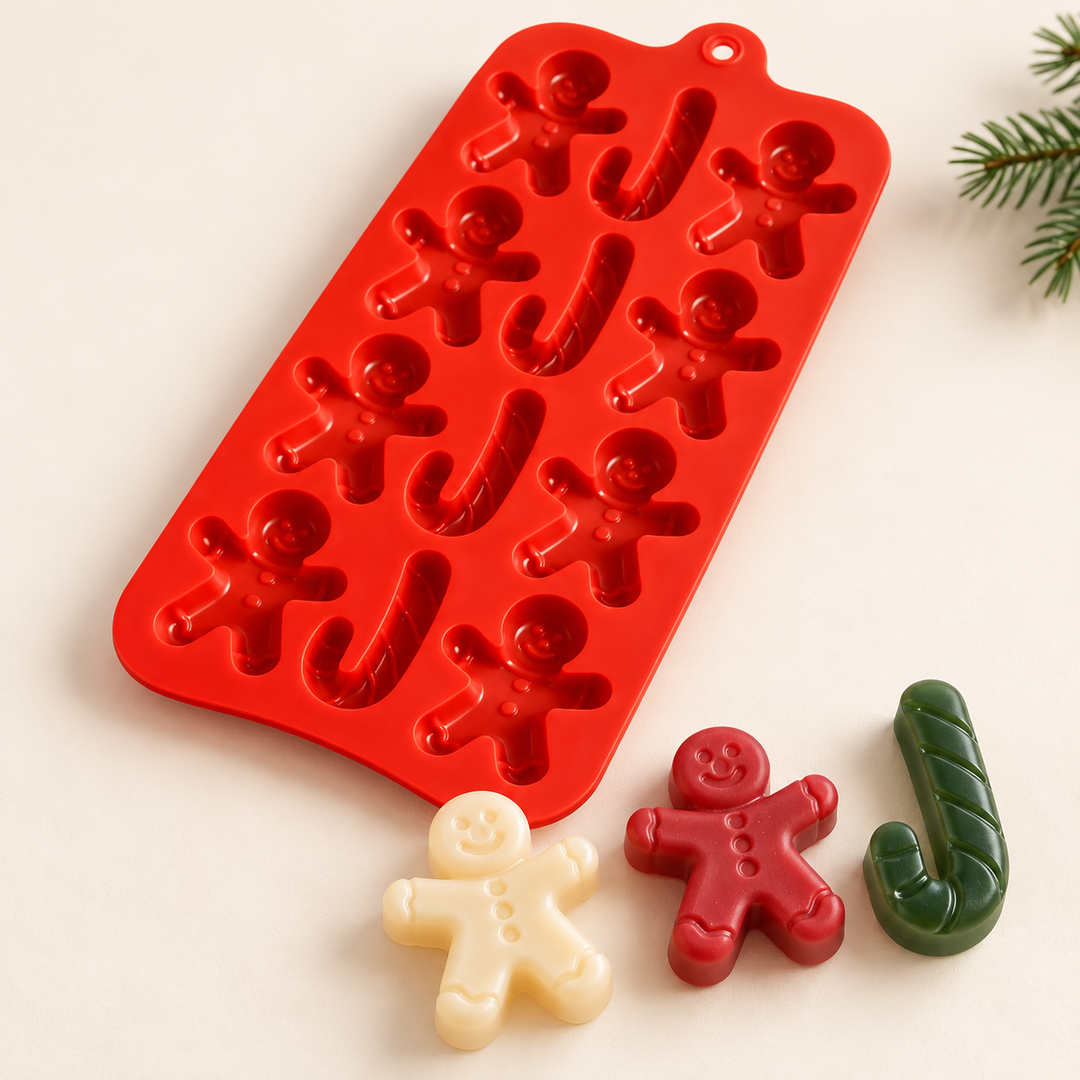 Foremka silikonowa do mydła CHRISTMAS piernik, gwiazdki 8 szt. GH-FS120 świąteczna