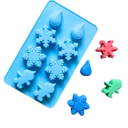 Foremka silikonowa do mydła wosku CHRISTMAS płatki śniegu 8 szt. GH-FS215 świąteczna