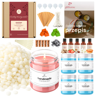 Zestaw do wyrobu robienia świec naturalnych diy 5x120ml