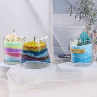Kolorowy wosk do świec sypanych, wosk piaskowy 1 kg RÓŻOWY