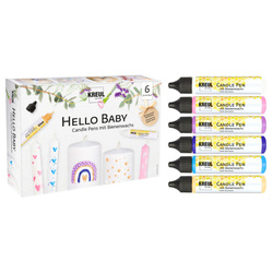 Pisaki farby do świec mydła Kreul zestaw 6 kolorów Hello Baby