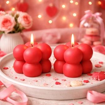 Mega zestaw do robienia świec Walentynki na prezent DIY wosk sojowy XXL