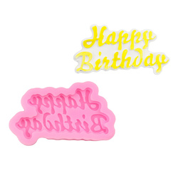 Forma silikonowa do świec mydła gipsu NAPIS HAPPY BIRTHDAY GH-FS473