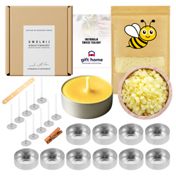 Zestaw do robienia świec tealight domowe podgrzewacze 20 szt na prezent