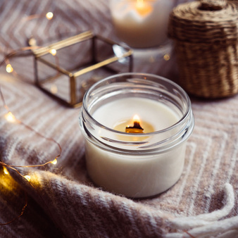 Zestaw ŚWIĄTECZNY do robienia świec z wosku sojowego na prezent 4x235 ml 