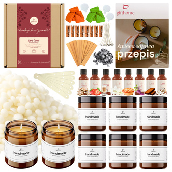 ZESTAW DO WYROBU ROBIENIA ŚWIEC ŚWIECZEK dla dorosłych 8x120 ml