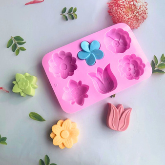 Zestaw do robienia mydła NA DZIEŃ BABCI I DZIADKA KWIATY kreatywny prezent XXL