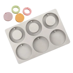 Forma foremka silikonowa do mydła mydełek PIERŚCIEŃ PIERŚCIONEK MEDAL MEDALION 6 szt. GH-FS137