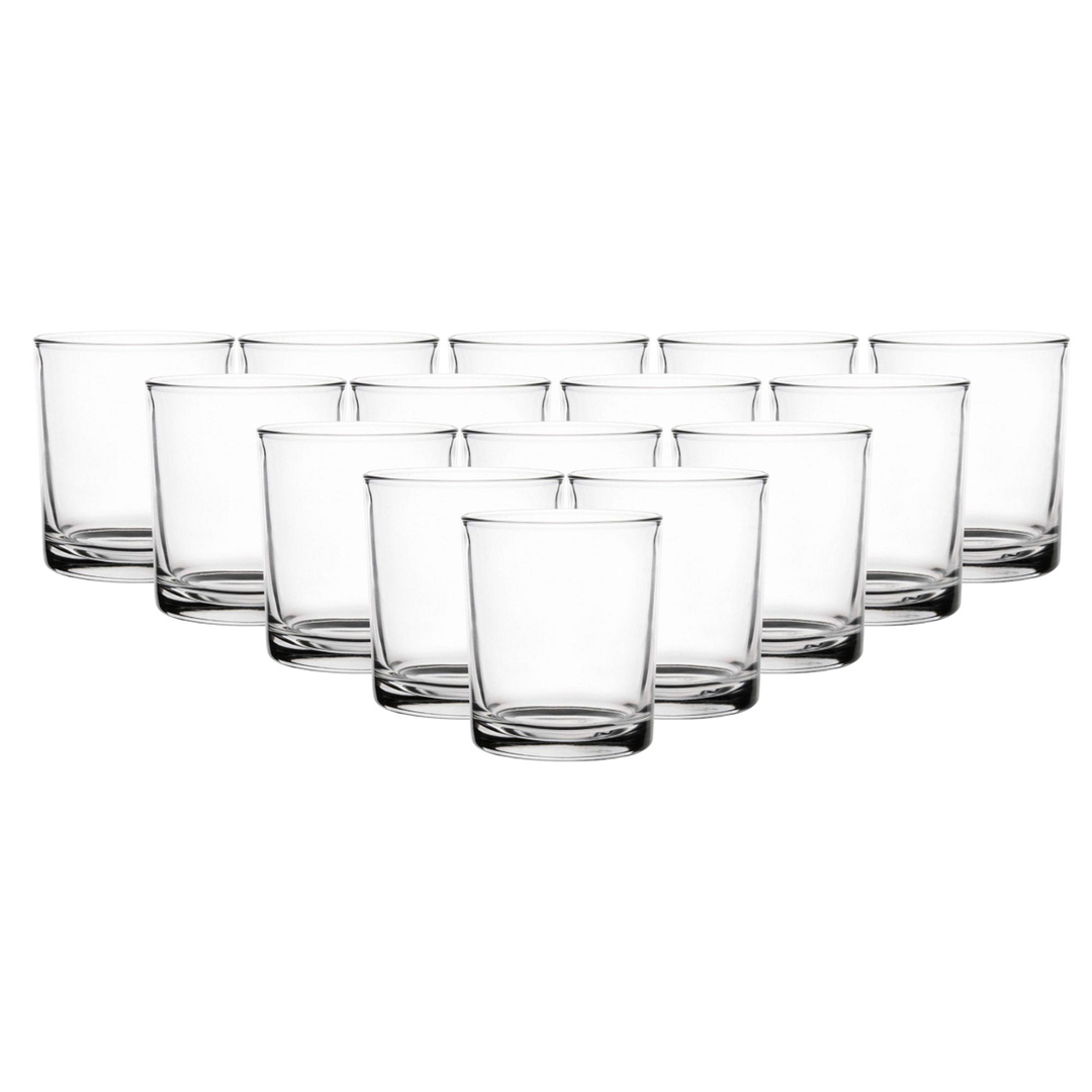 Szklane pojemniki do świec zalewanych 180 ml - 24 sztuki