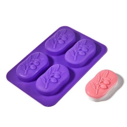 Forma silikonowa do mydełek glicerynowych 4 szt. oliwki GH-FS27