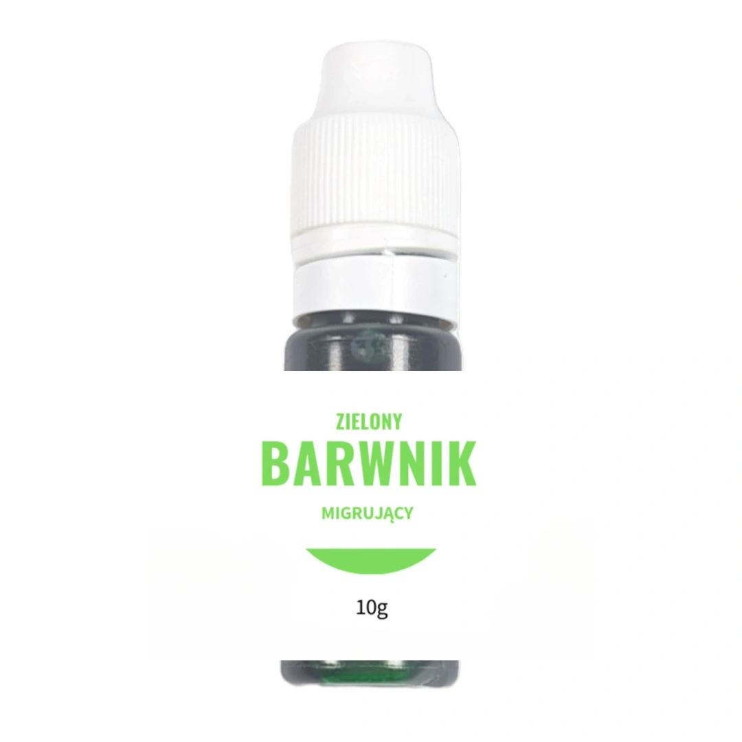 Barwnik do bazy glicerynowej w płynie migrujący zielony 100g