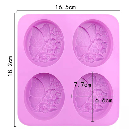 Foremki do mydeł glicerynowych MOTYLE 4 szt. GH-FS42