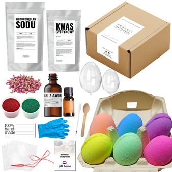 Zestaw kreatywny do robienia kul kąpielowych jajka dla dzieci