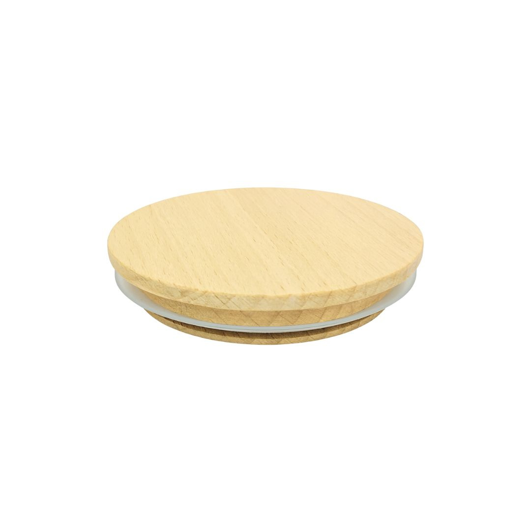 Drewniana pokrywka do świec z uszczelką do pojemników na świece 180 ml 71/60x15mm - 1 sztuka