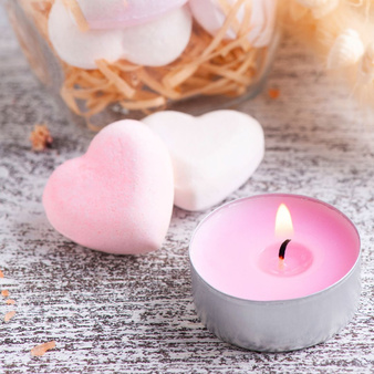 Zestaw na warsztaty z robienia kul kąpielowych dla 10 osób SERCE