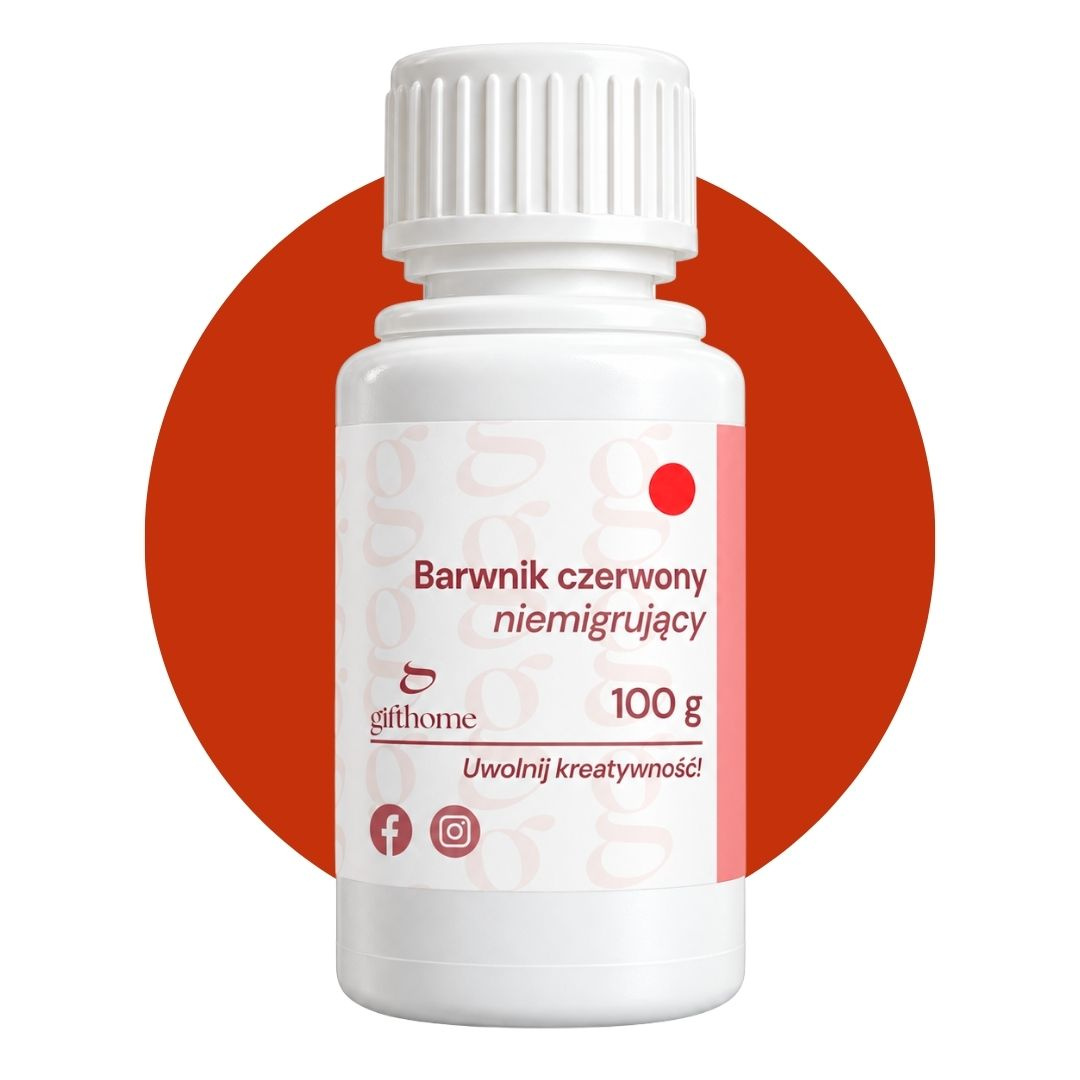 Barwnik do bazy mydlanej niemigrujący czerwony 100g