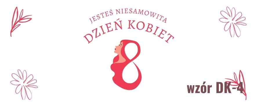 Etykieta na DZIEŃ KOBIET naklejka z twoim nadrukiem