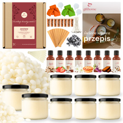 Zestaw do robienia świec z wosku sojowego 8x235 ml