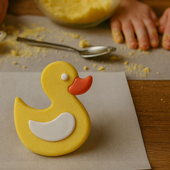 PRASA ręczna forma kaczka do robienia kul kąpielowych dla dzieci - KACZUSZKA do kreatywnej kąpieli DIY