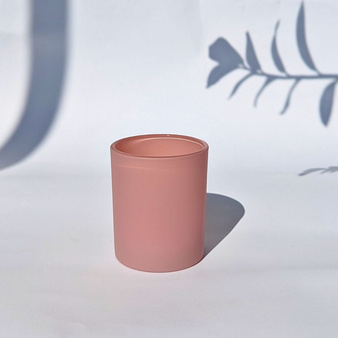 Szkło do świec zalewanych pastelowy róż matowe Wykończenie 90 ml