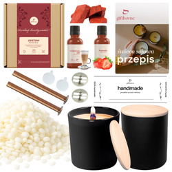Mega zestaw do robienia świec wyrobu świeczek sojowych prezent 2x300ml na URODZINY IMIENINY ŚWIĘTA