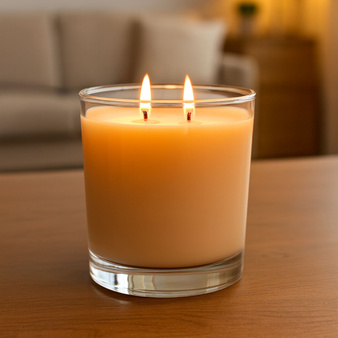 Szklany pojemnik do świec zalewanych 500 ml z pokrywką - 1 szt