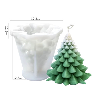 Zestaw kreatywny do robienia dwóch świec ŚWIĄTECZNE CHOINKI z wosku forma choinka na prezent DIY