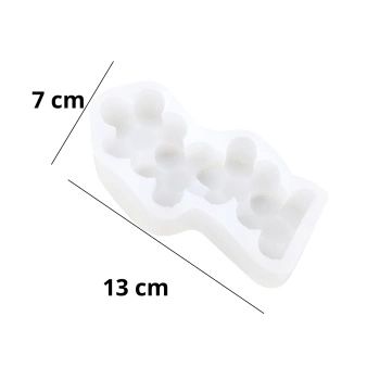 Zestaw 4 silikonowych foremek do świec – dekoracyjne formy wolnostojące 3D