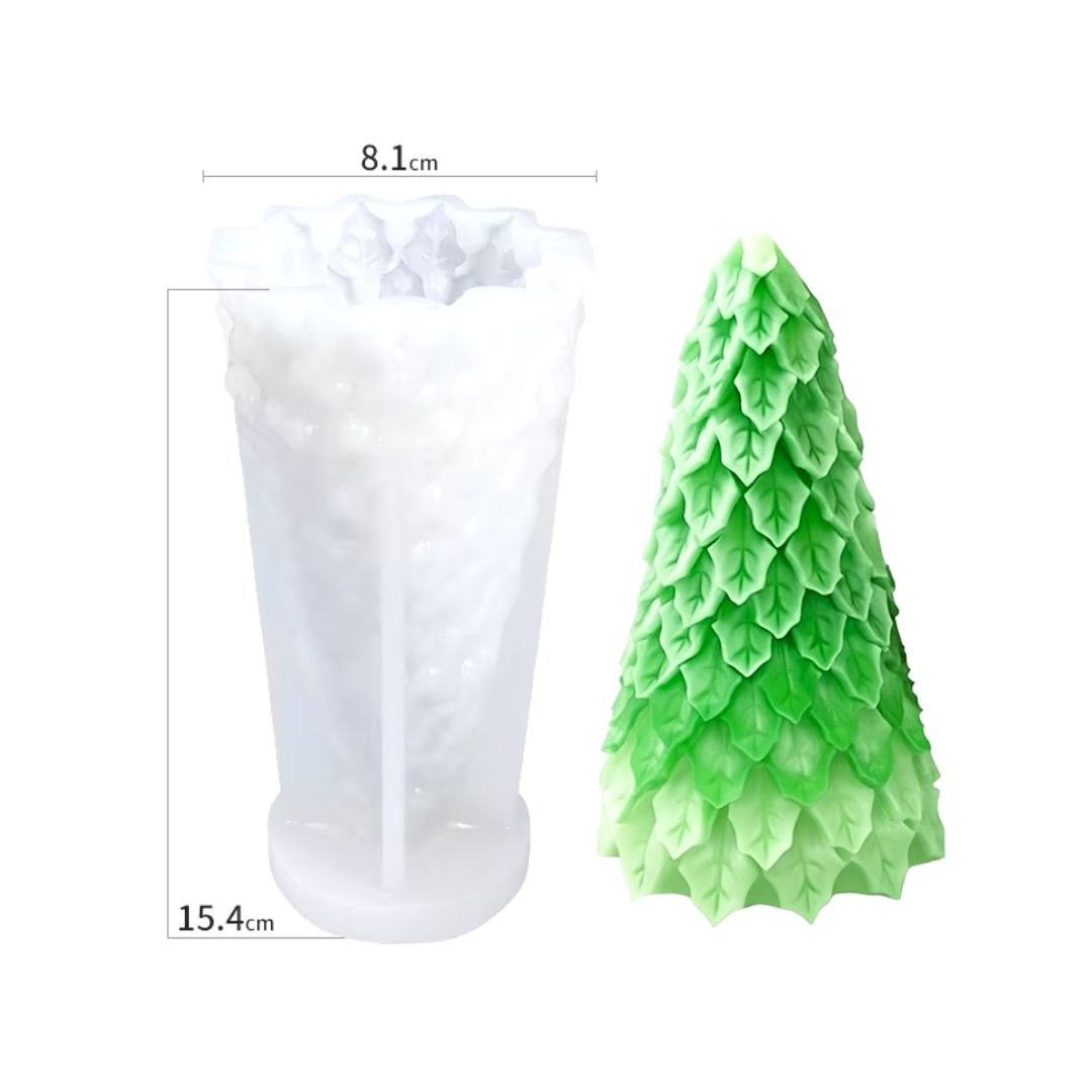 Forma silikonowa do świec DUŻA CHOINKA KLASYCZNA 3D 13,8 cm GH-FS239