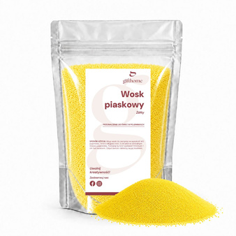 Kolorowy wosk do świec sypanych, wosk piaskowy 500 g ŻÓŁTY wosk w proszku