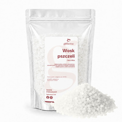 Wosk pszczeli naturalny biały bielony do świec, kosmetyków i masażu 250g