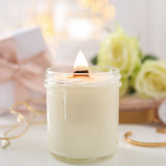 Zestaw ŚWIĄTECZNY do robienia dużych świec z wosku sojowego na prezent 4x350 ml