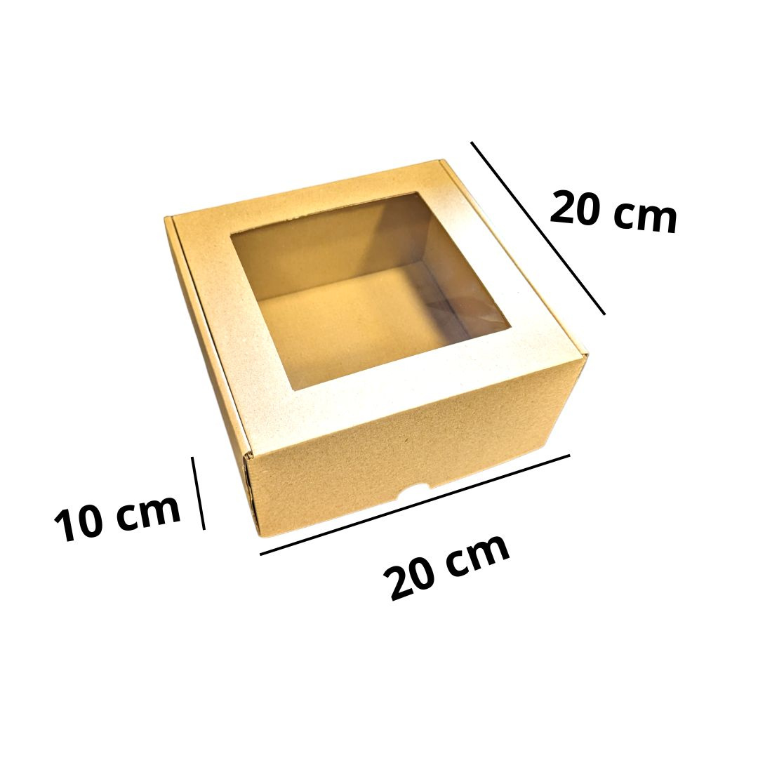 Karton pudełko z okienkiem 20x20x10 cm do pakowania mydła, wosku 10 szt.