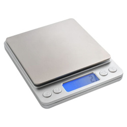 Waga gramowa elektroniczna 0-2kg srebrna do ważenia wosku bazy glicerynowej gipsu
