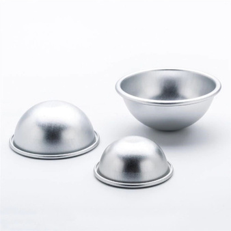 Aluminiowe foremki do kul do kąpieli 3 szt.