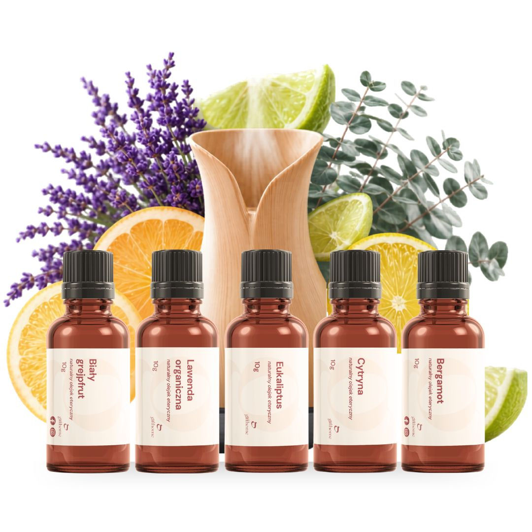 Naturalne olejki eteryczne do aromaterapii ZESTAW ENERGIA I WITALNOŚĆ 5x10g