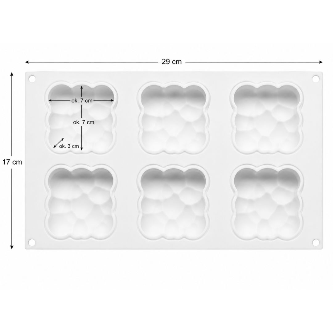 Forma silikonowa do wosku mydła gipsu forma do monoporcji Chmurka 3D GH-FS366