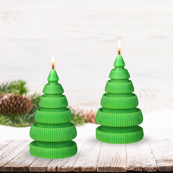 Forma silikonowa do świec i mydełek mała CHOINKA 4 ORIGAMI 1 szt. GH-FS265